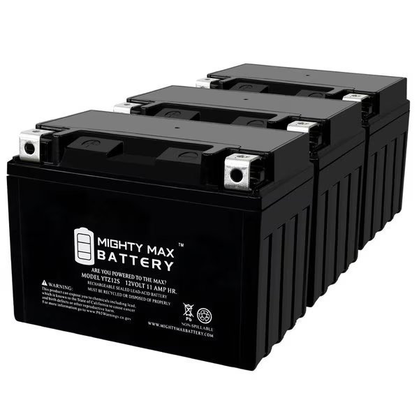 YTZ12S 12V 11Ah Replacement Battery compatible with Honda 700 NC700X 2017 - 3PK, Mighty Max Battery, Mfr#: MAX4027818